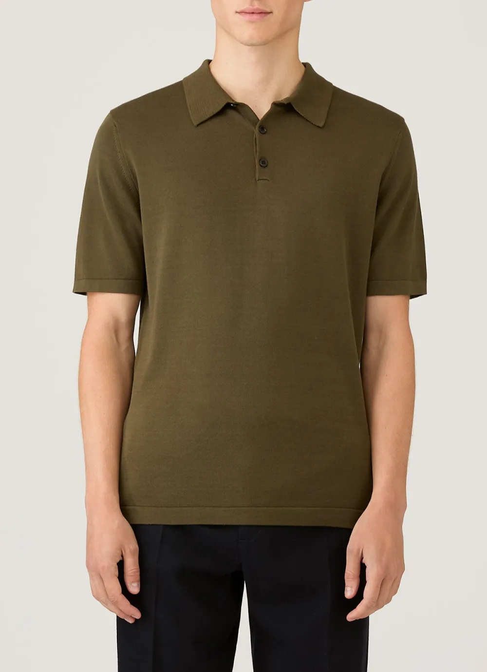 Modern Everyday Regular Fit Sea Island Cotton Knit Short Sleeve Polo Shirt