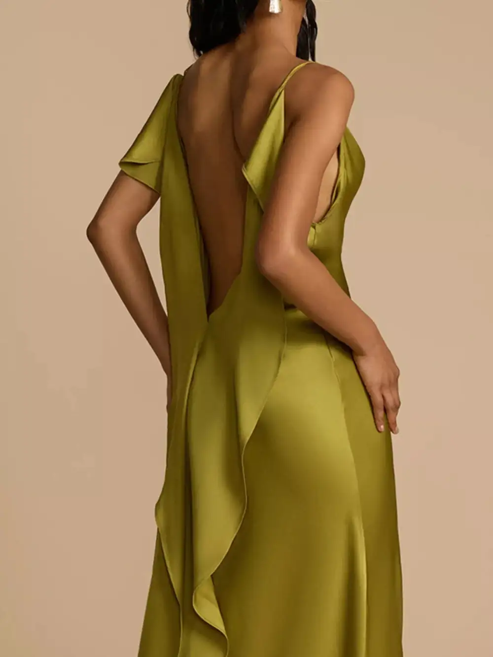 Satin Slit Maxi Dress