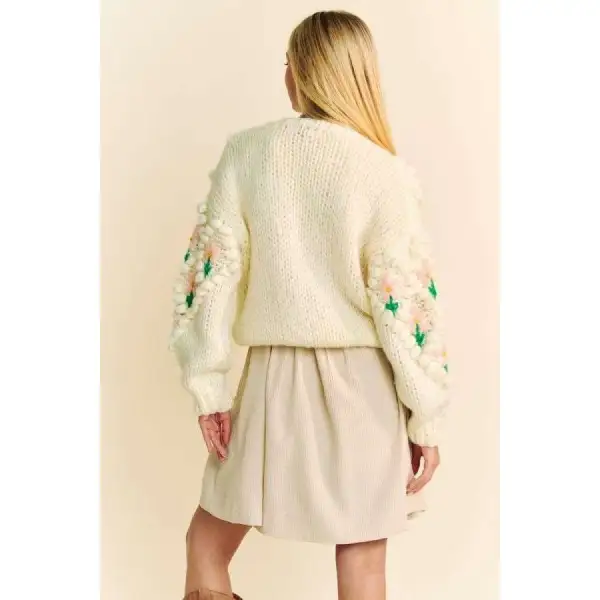 Pattern Button Down Cardigan