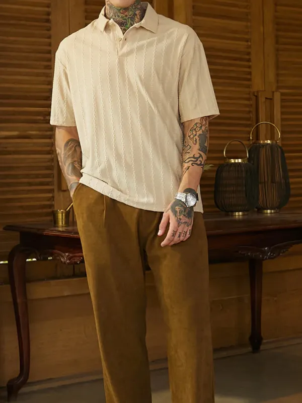 Embroidered Short Sleeve Polo Shirt