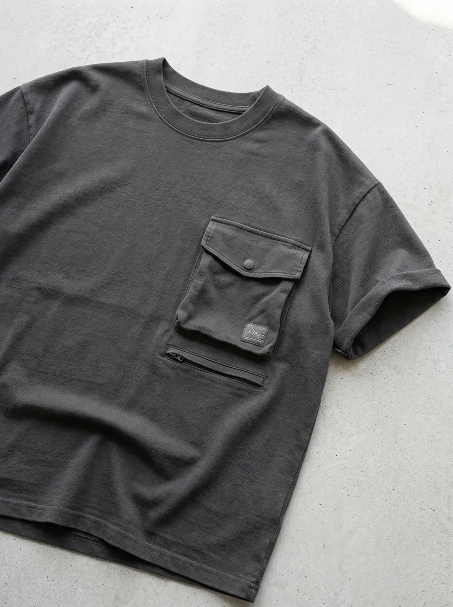 Heritage Cargo Pocket Graphic Print Detail Men's Cargo Pocket T-Shirt