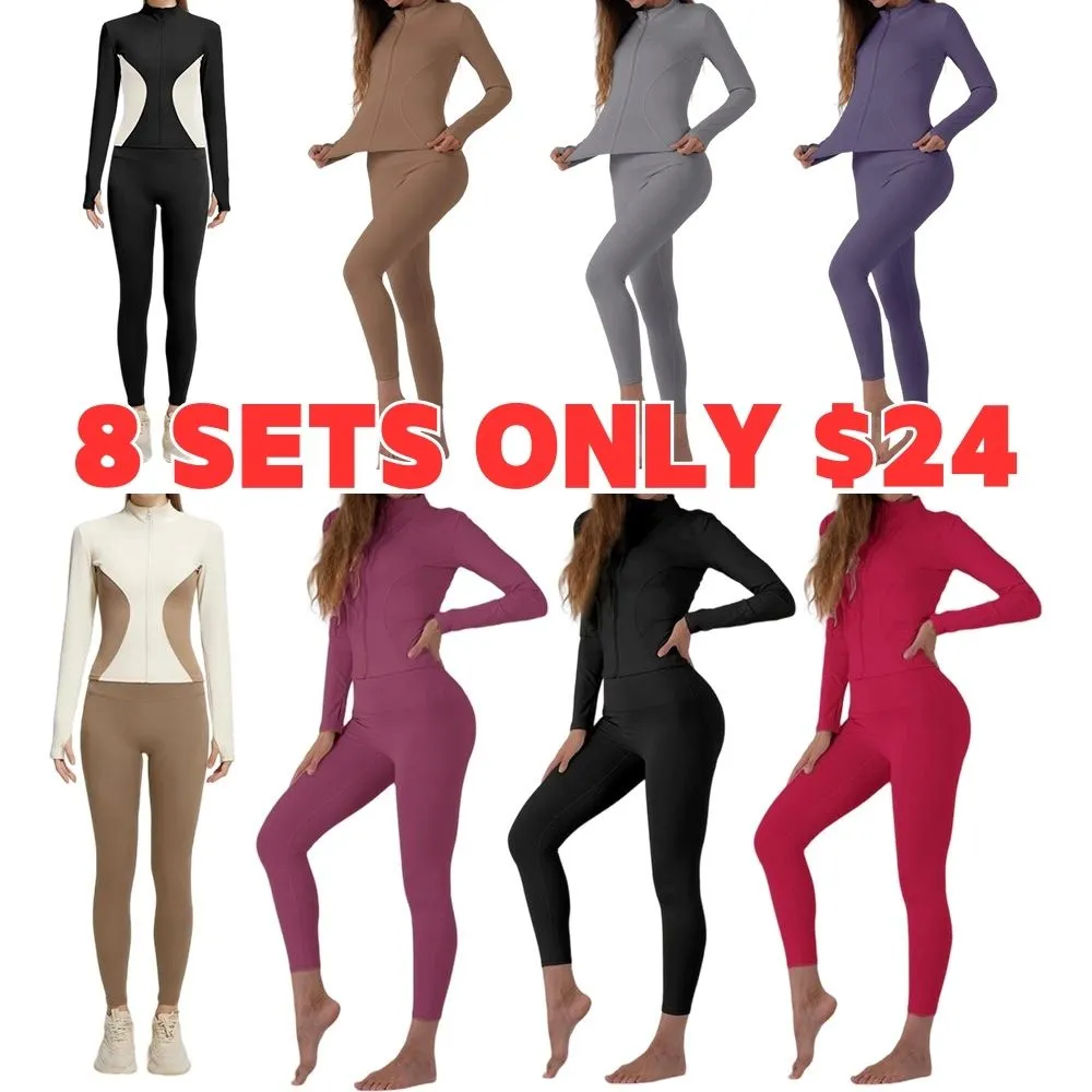 Women's Breathable Quick-Dry Active Set – Zip Jacket & High-Waist Leggings