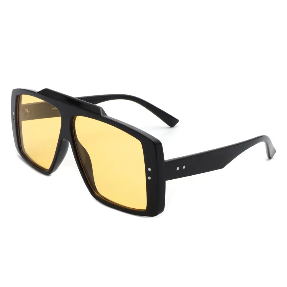Modern Square Flat Top Frame Sunglasses