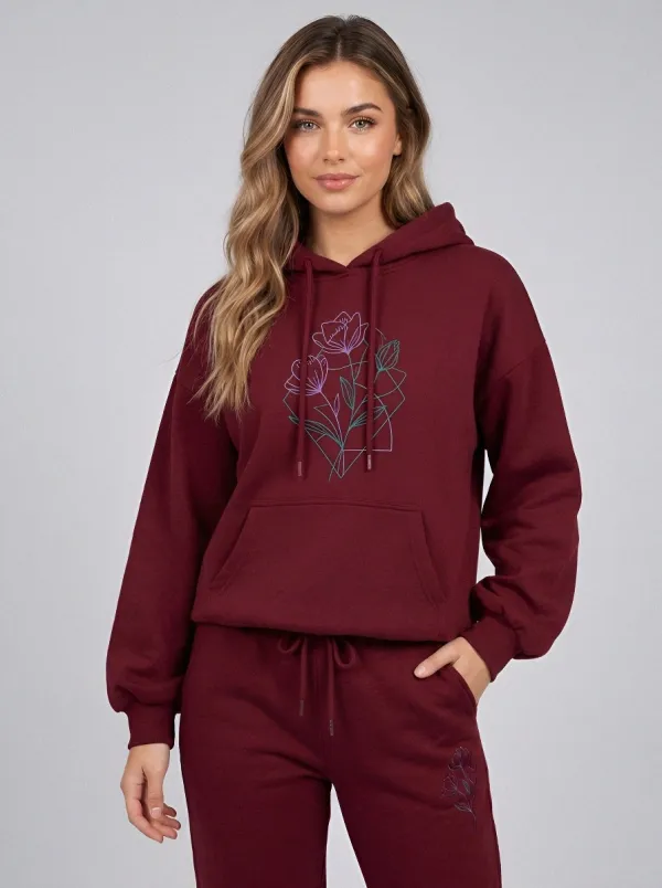 Women's Heather Grey Solid Hoodie & Pants Set