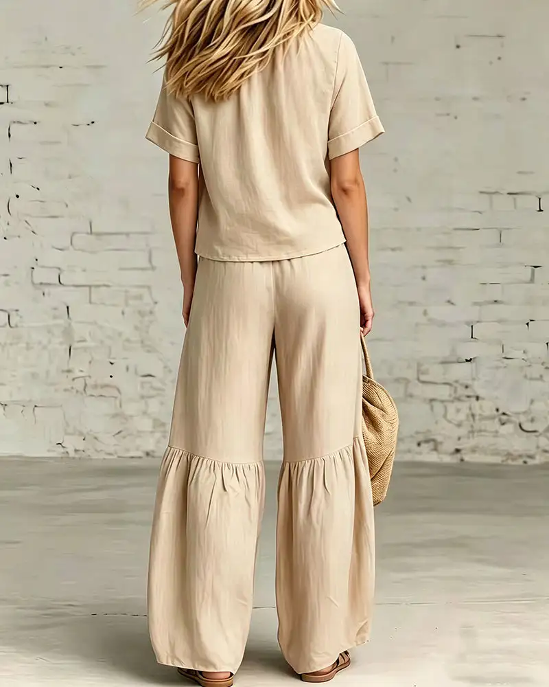 Linen-Blend Two-Piece Set