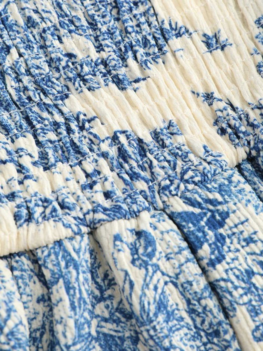 Shirred Ruched Mini Dress