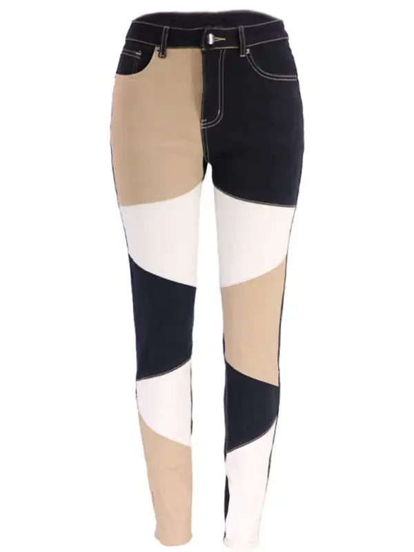 Structured High Waist Skinny Denim Jeans