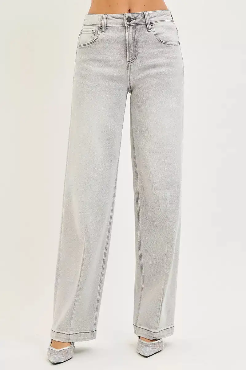 Pocketed Contoured Denim Jeans