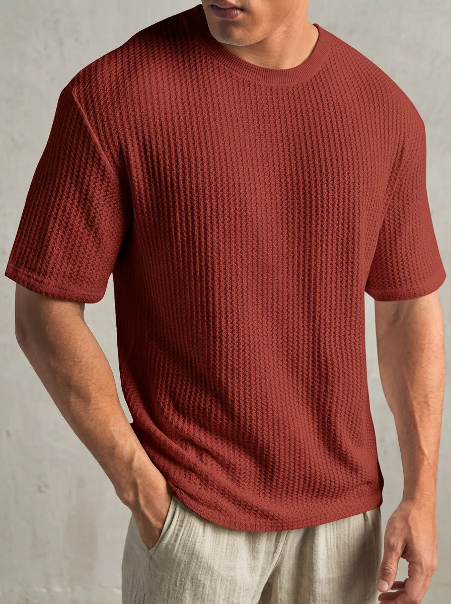 Refined Detail Men's Knit Crew-Neck T-Shirt
