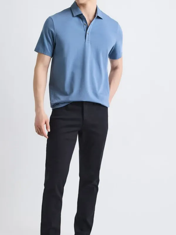 Light Blue Short Sleeve Polo Shirt