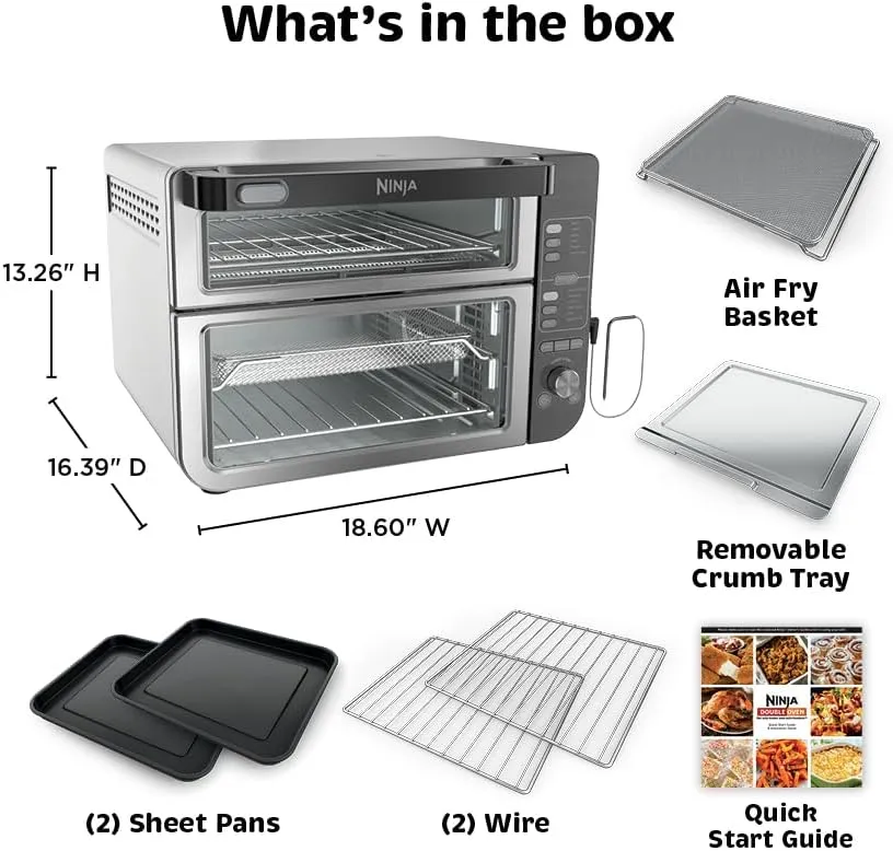 Ninja DCT451 12-in-1 Smart Double Oven with FlexDoor