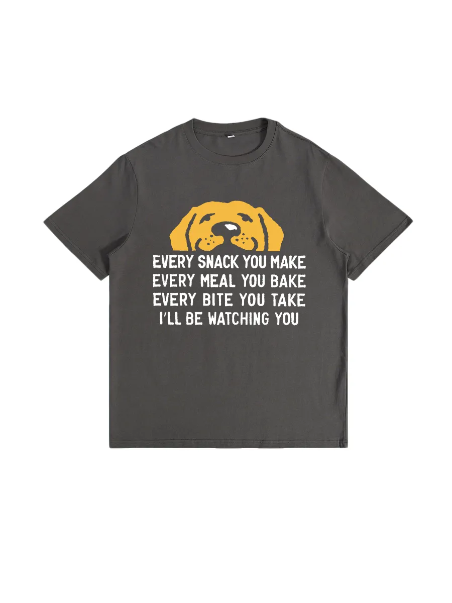 Women's Snack Watching Dog Graphic Tee
