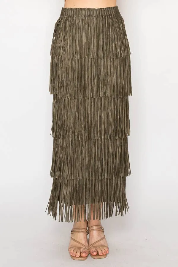 Modern Refined Everyday Fringe Skirt