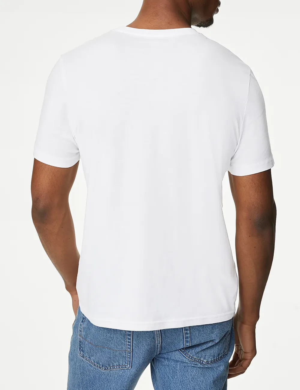 White Basic Crew Neck Short Sleeve Tee