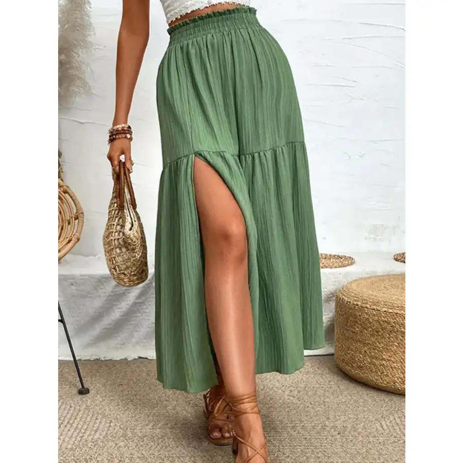 Frill Slit Skirt