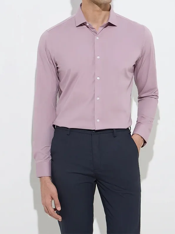 Mauve Formals Ultra-Slim Fit Cotton-Blend Man's Shirt