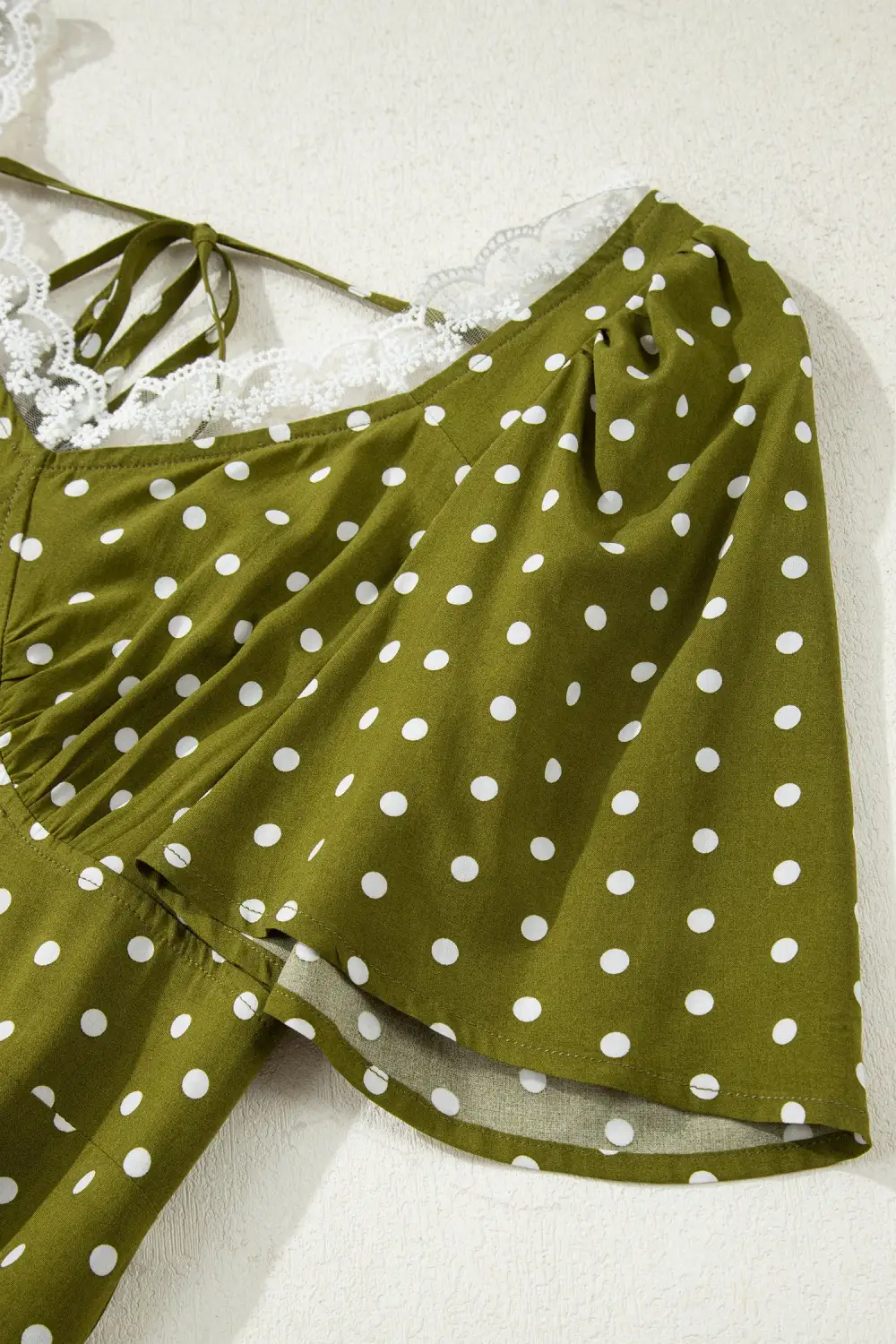 Polka Dot Printed Smocked Maxi Dress
