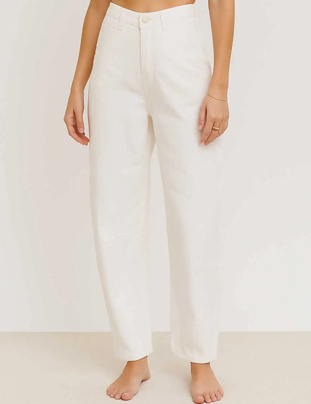 Mid Rise Wide Leg Jeans Barrel Denim Pants