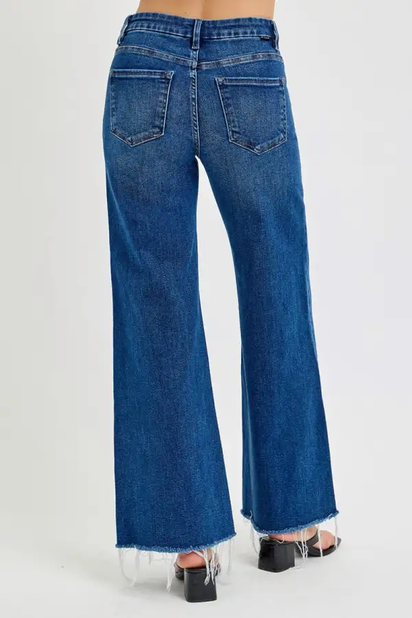 Clean Pleated Denim Jeans