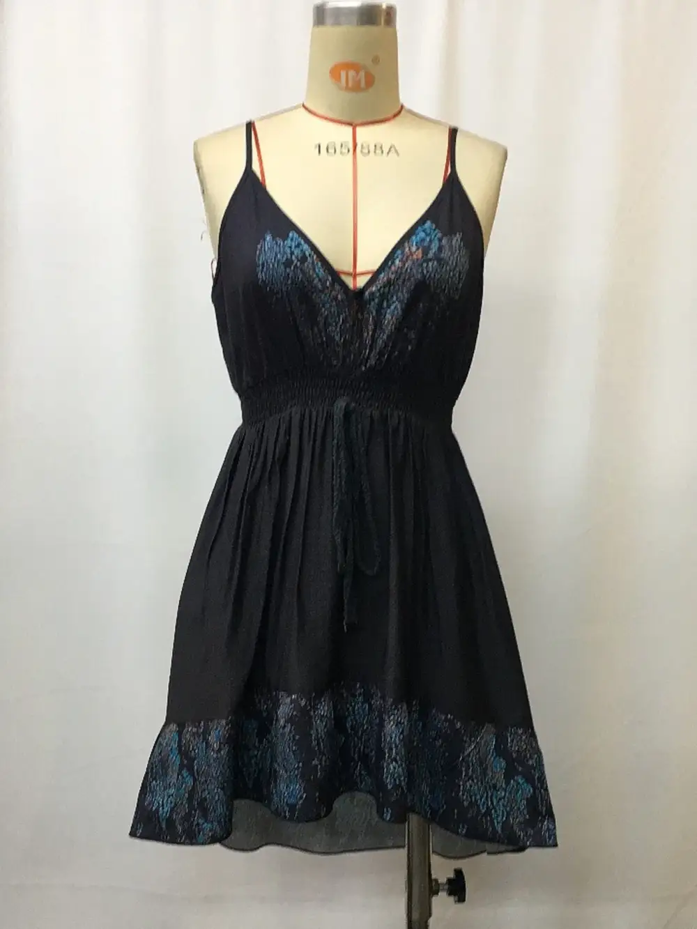Structured Shape Floral V Neck Mini Dress