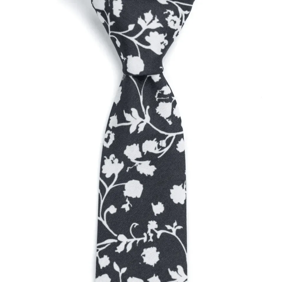 Timeless Botanical Floral Pattern Necktie