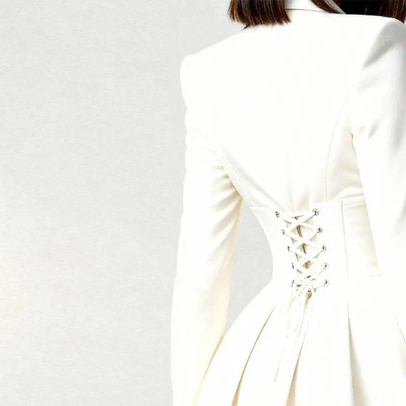 Lace-Trim Tailored Blazer