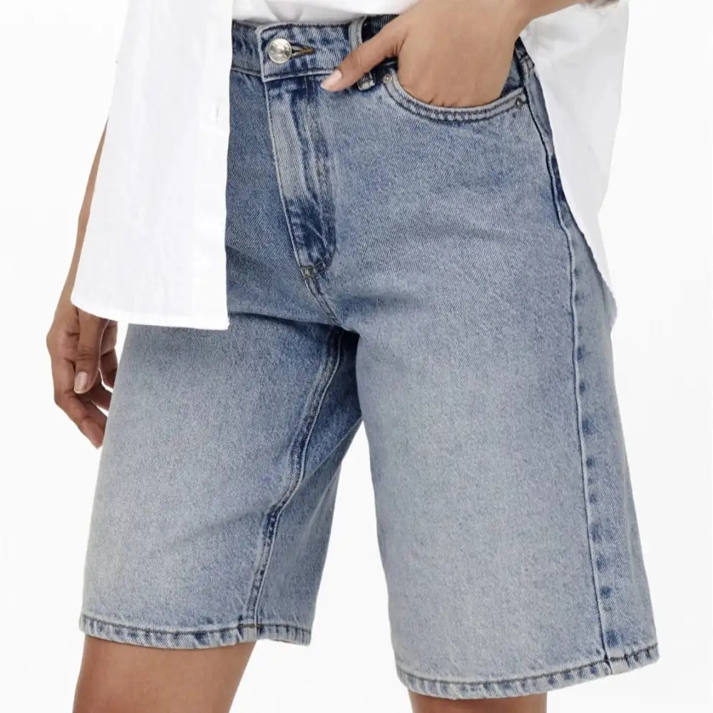 Denim High-Waist Cotton Women's Shorts