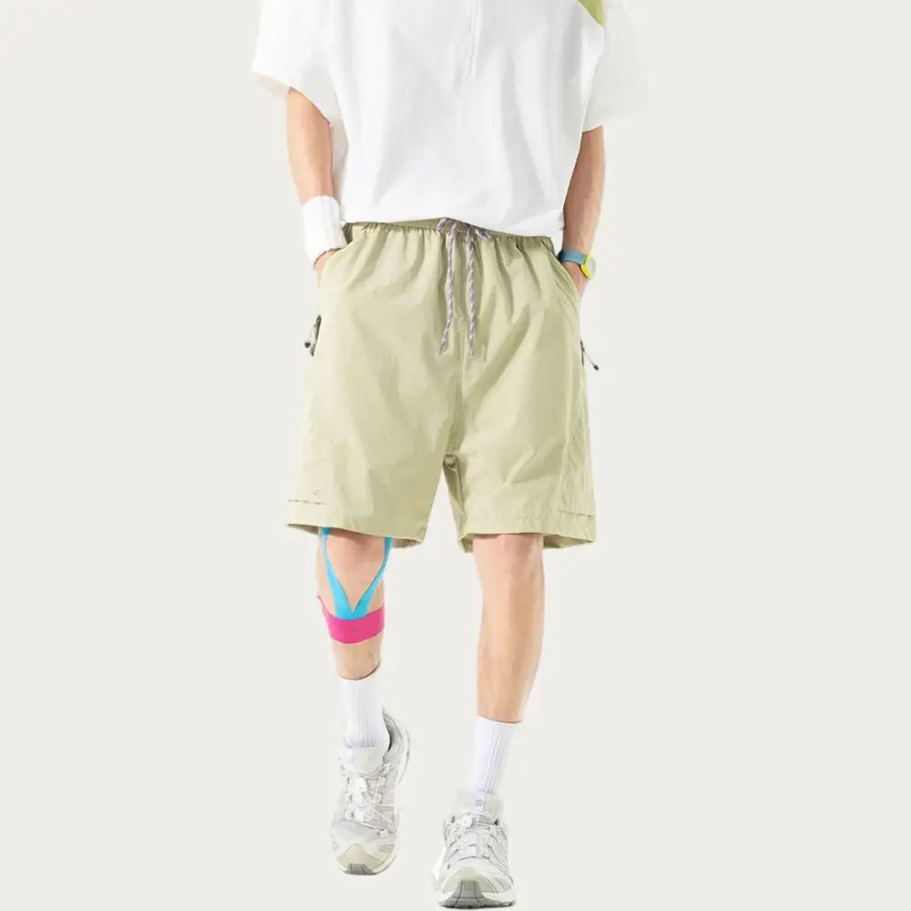 Refined Drawstring Side-Pocket Lightweight Men's Athletic Shorts