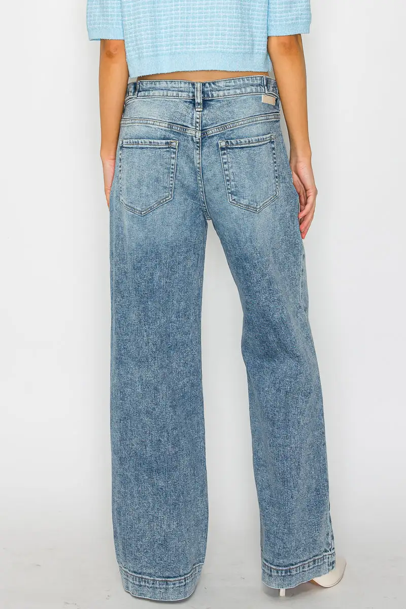 High Rise Relaxed Cropped Denim Jeans