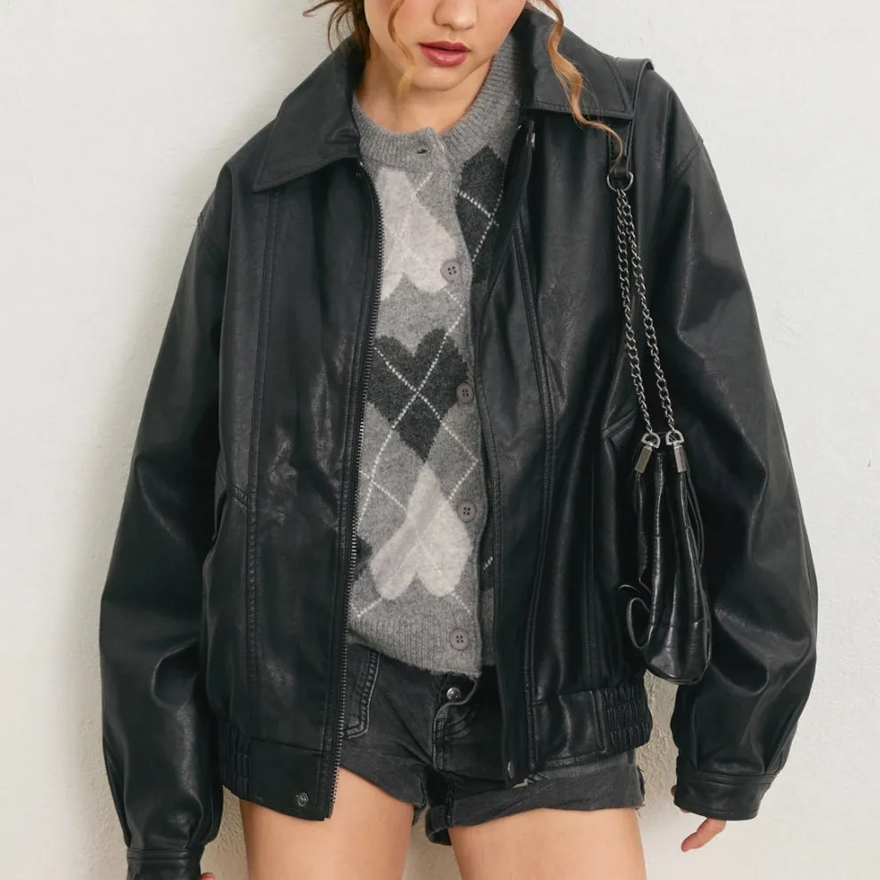 Oversized Biker Jacket