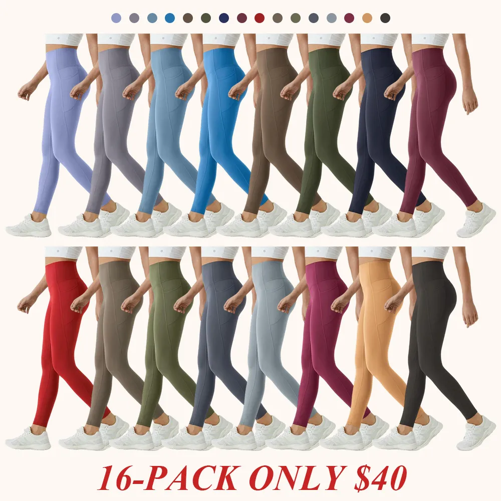 High Waisted Tummy Control Side Pocket Shaping Training Leggings – 🔥 40% OFF Today Only!