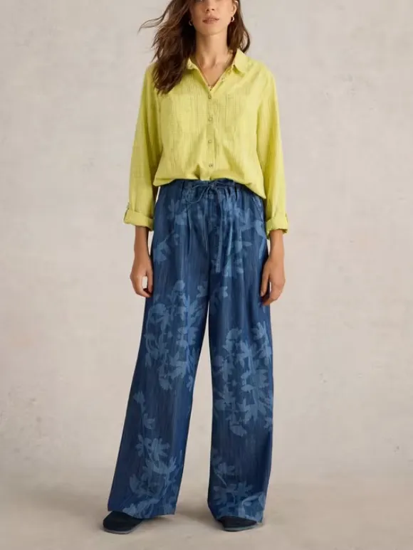 Denim Wide Leg Trouser