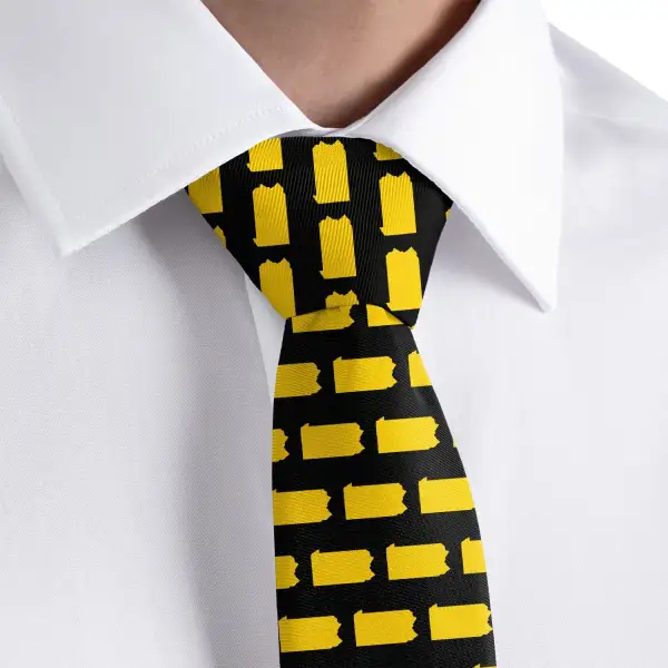 Timeless Outline Emblem Motif Necktie