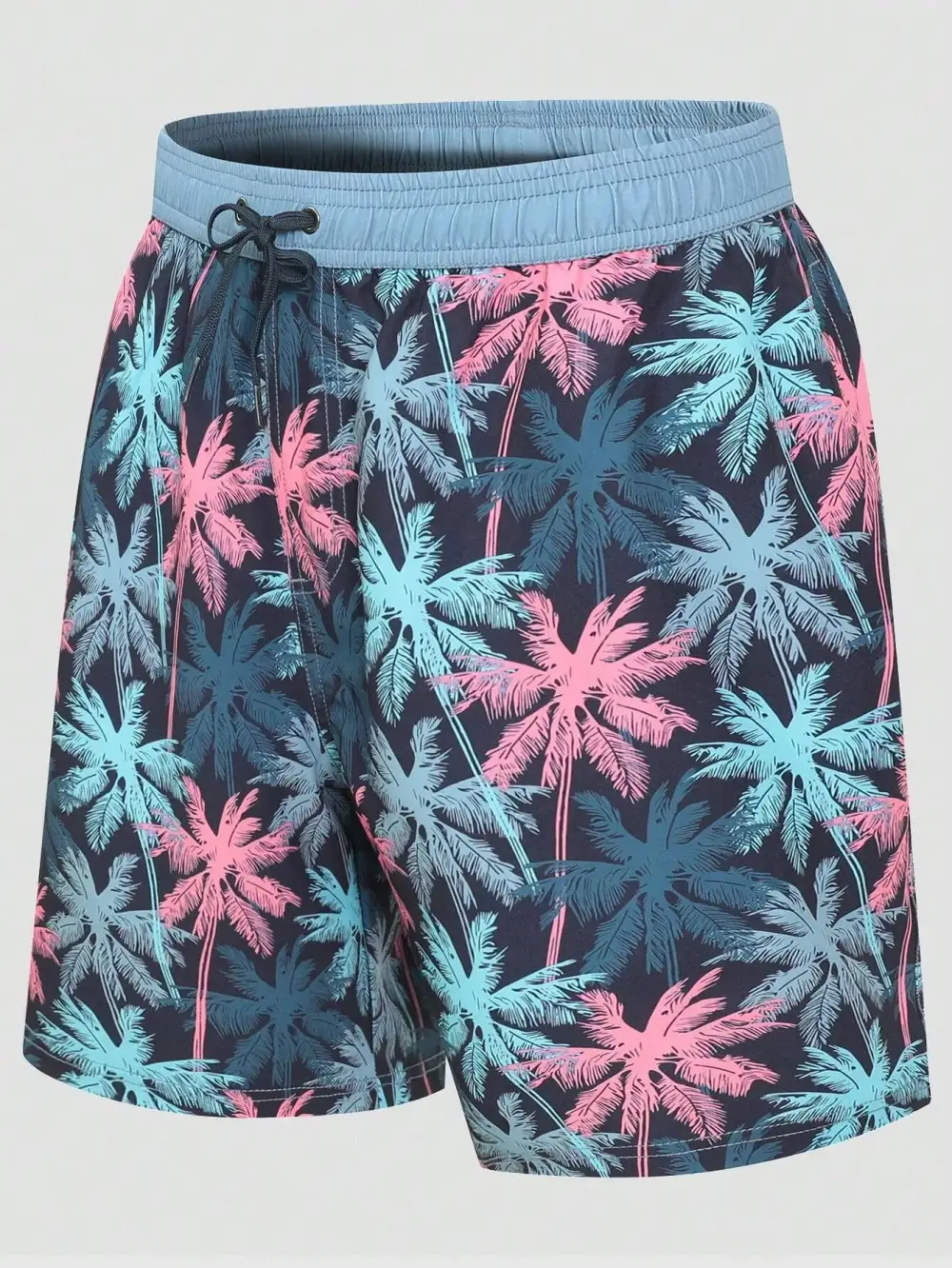 Men's Poolside Tropical Print Swim Trunks