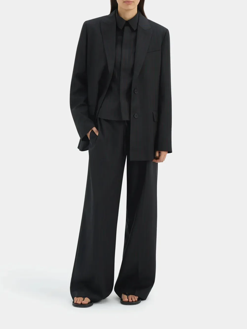 Casual Style Red Pinstripe Blazer