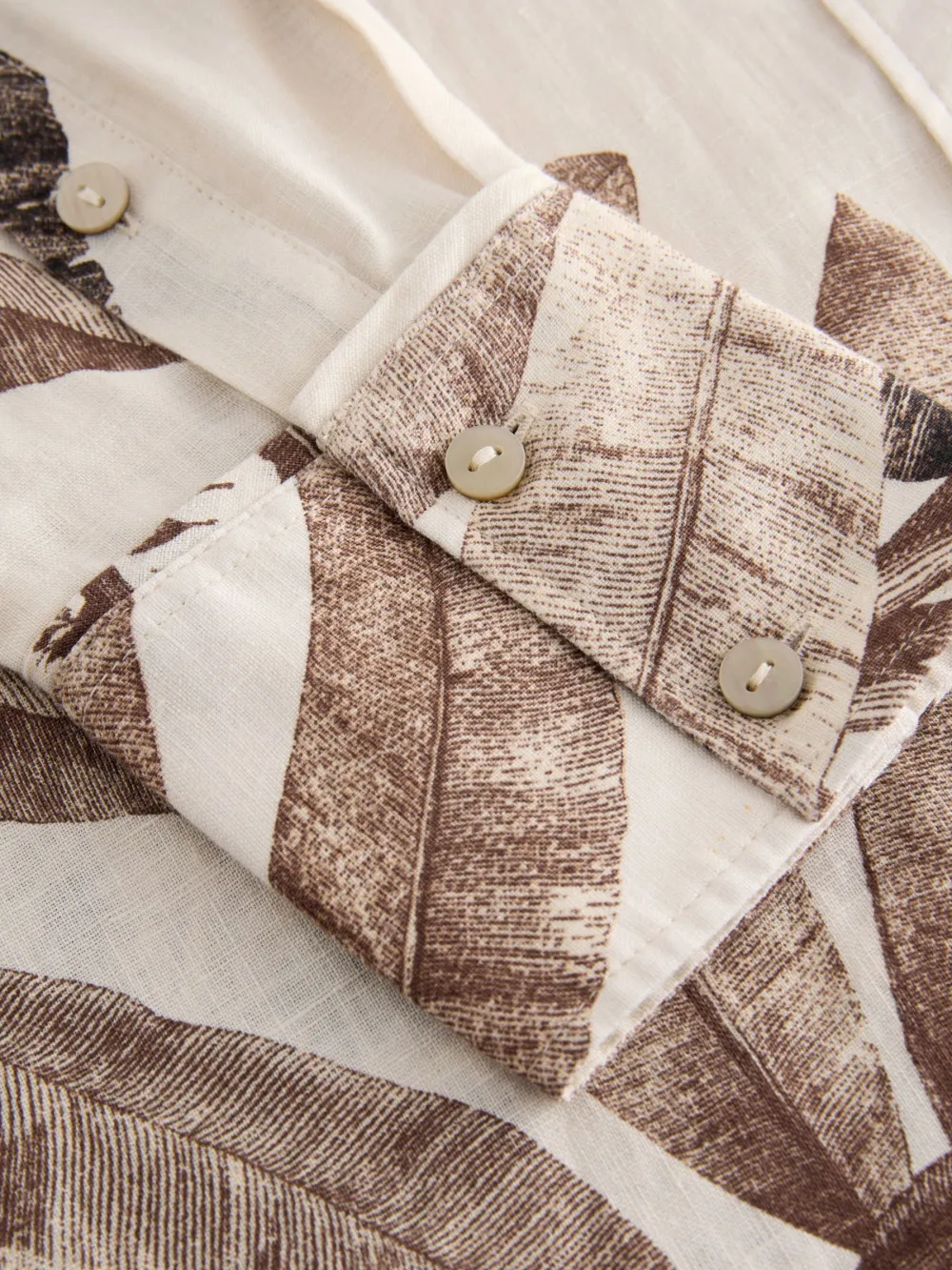 Linen Flat Collar Loose Long Sleeve Shirt