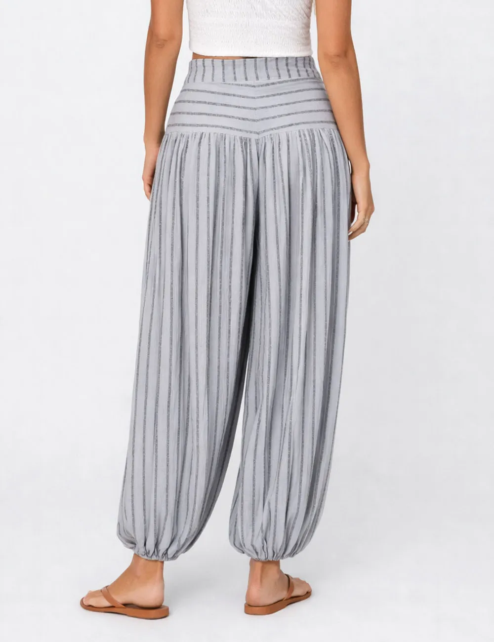 Chic Button Front Balloon Pants