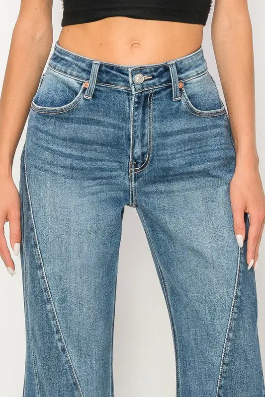High Rise Flare Relaxed Denim Jeans