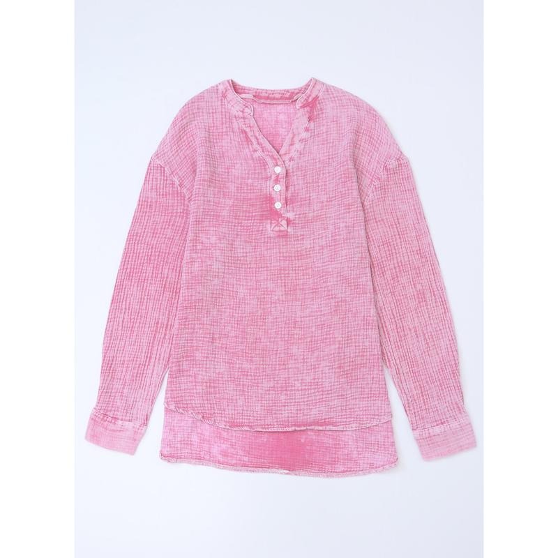 🔥 Women's Casual Button-Up V-Neck Long-Sleeve Shirt | Versatile Everyday Top