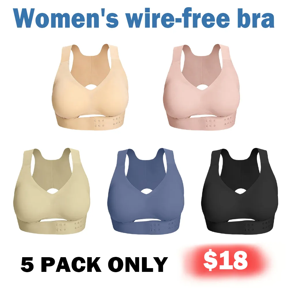 🔥Women's Beige Wireless Bra-🔥9-Pack - All Colors Included