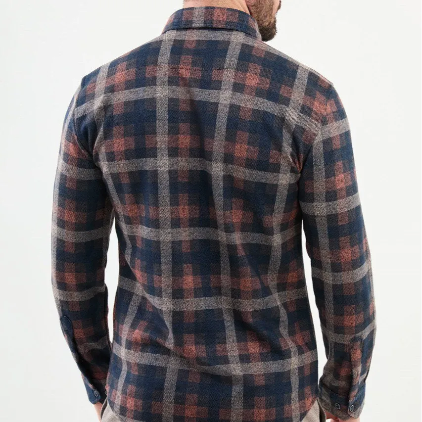 Check Pattern Slim Cotton Shirt