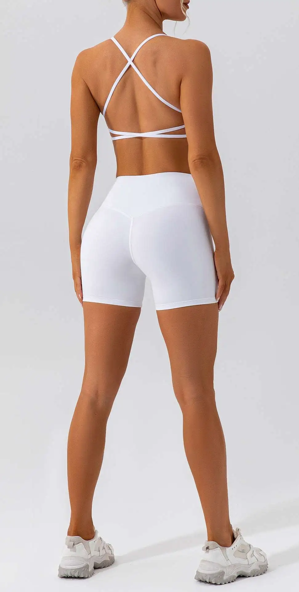 Quick-Dry Sleeveless Bra and Shorts Active Set