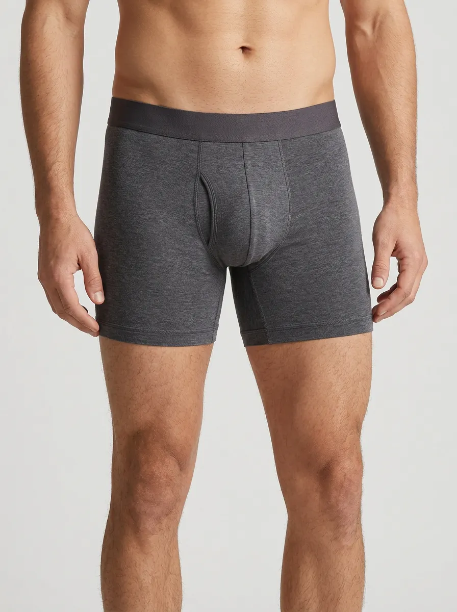 Men's Heather Mid Rise 3-Pack Boxer Briefs