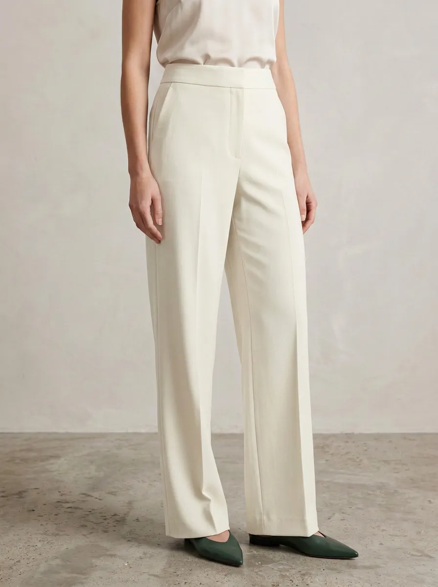 High-Waisted Wide-Leg Trousers