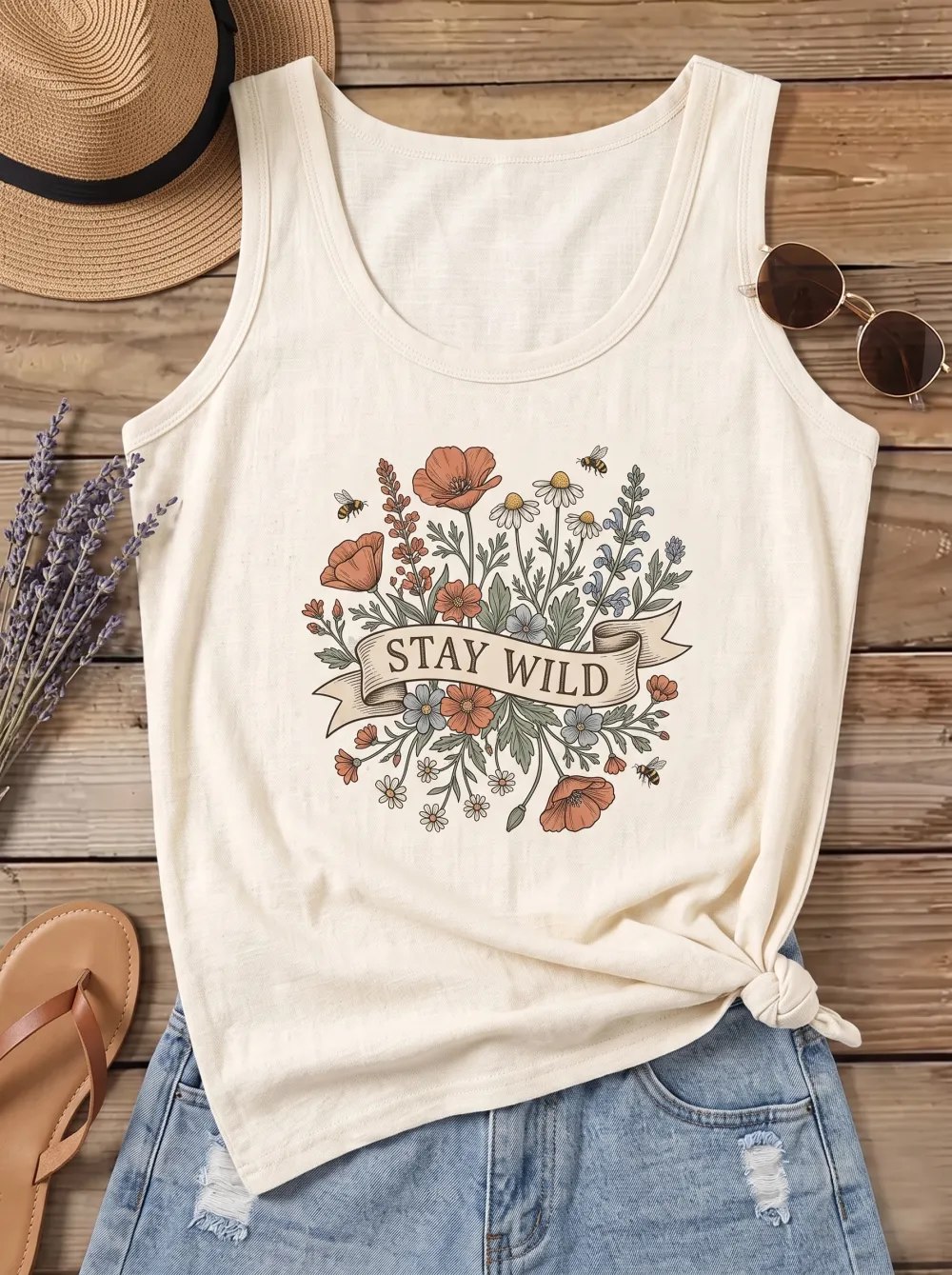 Boho Nature Stay Wild Casual Top