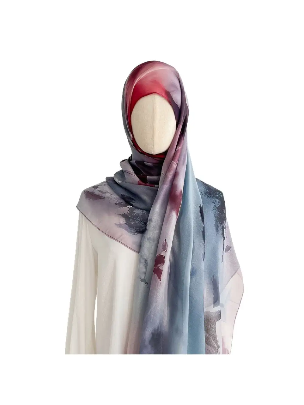 Soft Tone Abstract Printed Summer Wrap Scarf