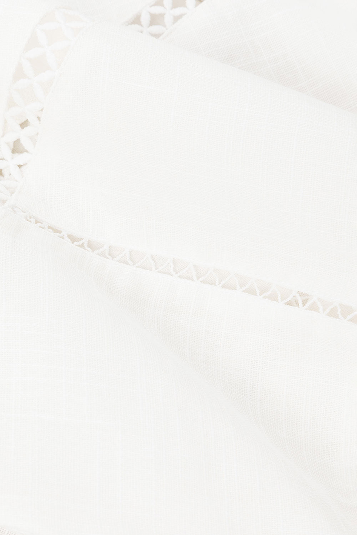 Eyelet Detailing Puff Sleeve Blouse