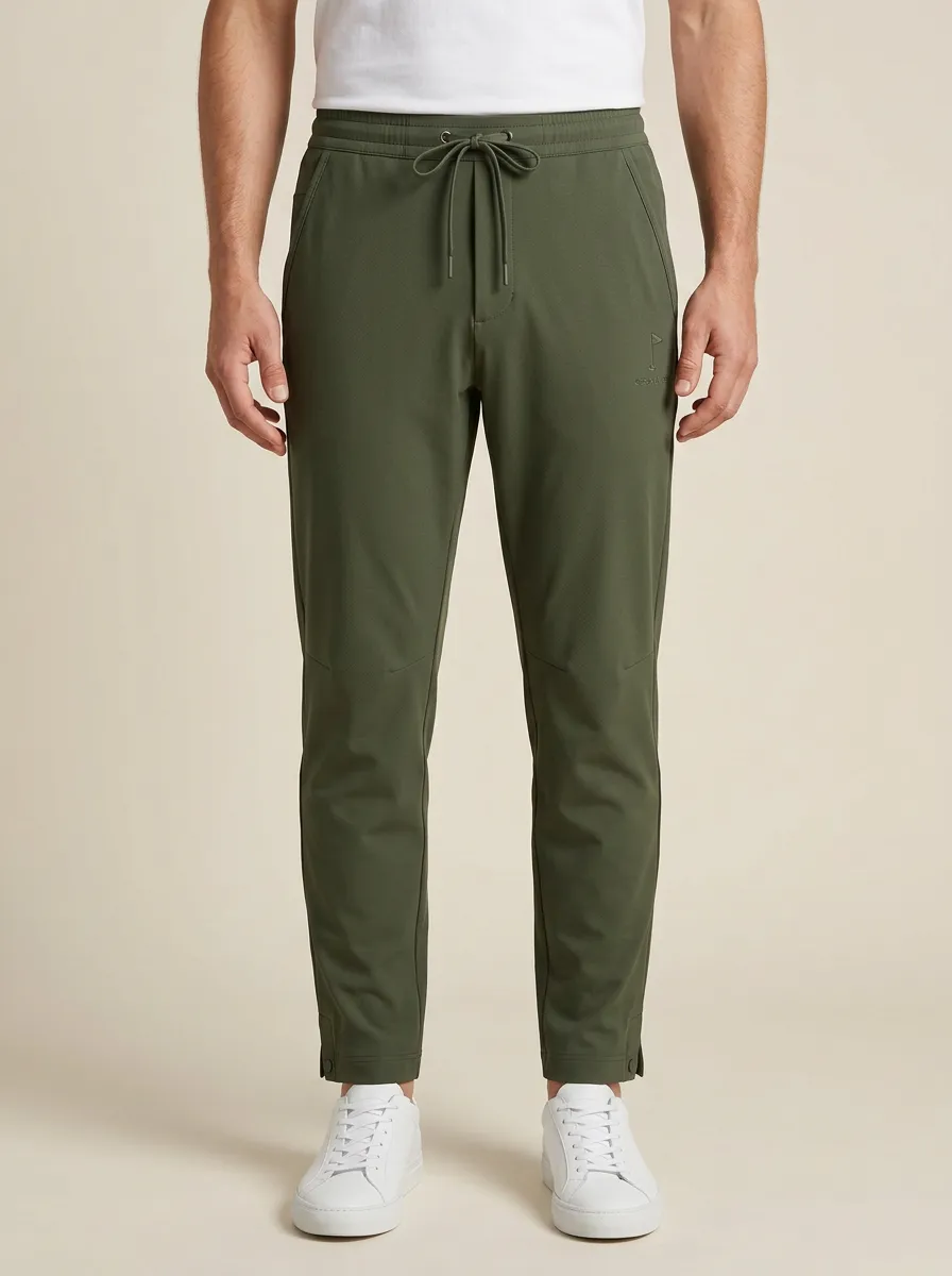 Classic Flag-Motif Golf Athletic Pants