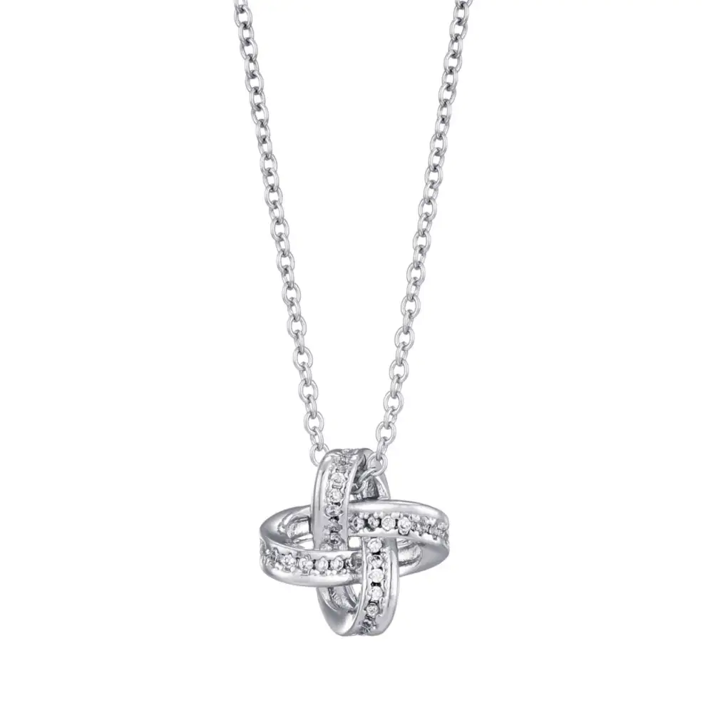 Classic Zirconia Knot Necklace
