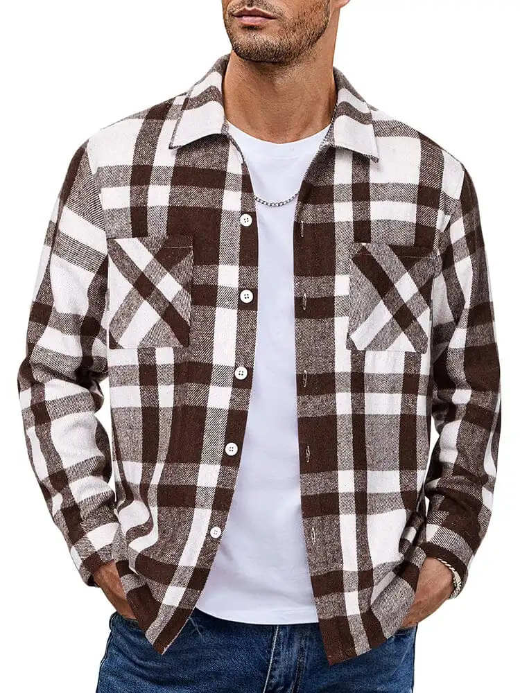 Stylish Comfy Flannel Plaid Shirt